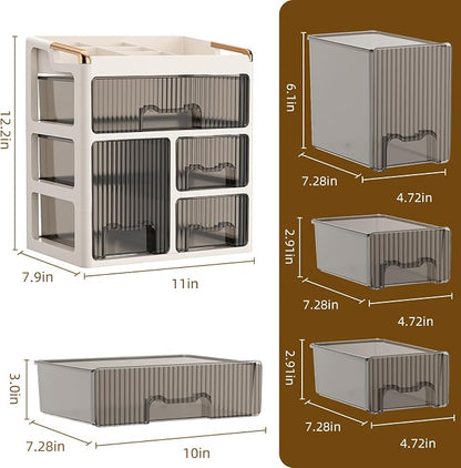 GearFusion Cosmetic Organizer, Makeup Storage Box - Image 3