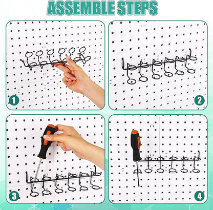 Coume 6 Pcs Pegboard Screwdriver Holders Organizer Pegboard Plier Holders - Image 3