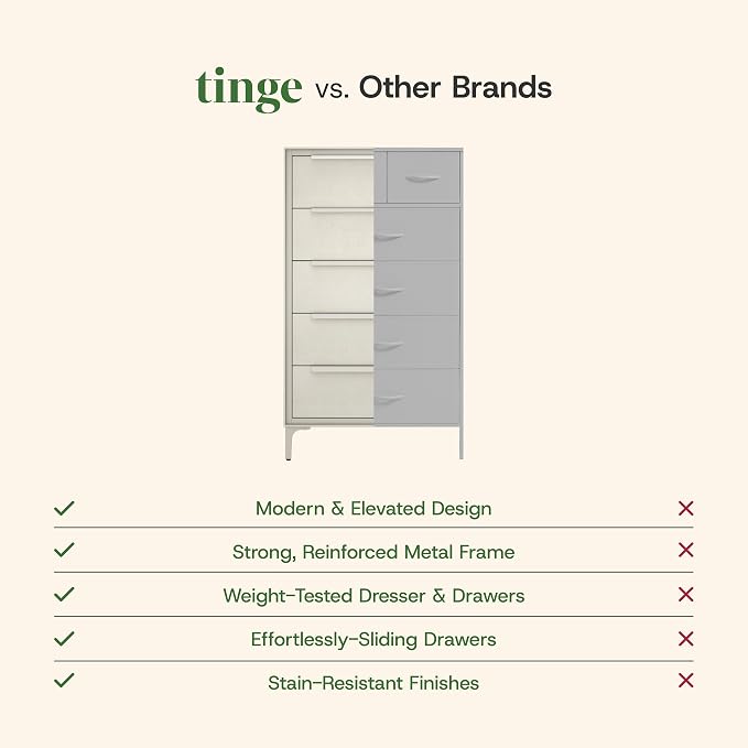 tinge Naima Premium Fabric Dresser - Image 9