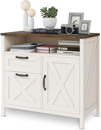 Halitaa 2 Drawers Farmhouse File Cabinet - Image 9