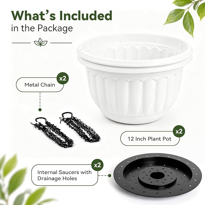 YIKUSH 12 Inch Hanging Planters - Image 6