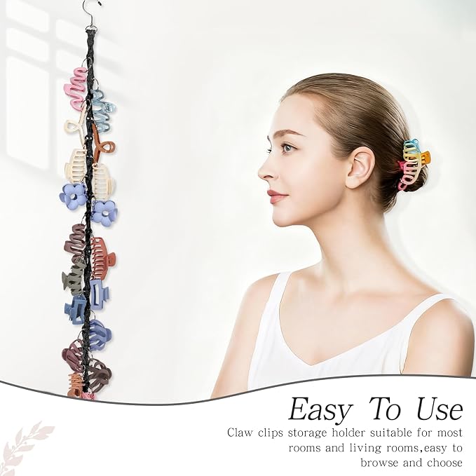 SNOWSTAR Macrame Hair Claw Clip Organizer - Image 7