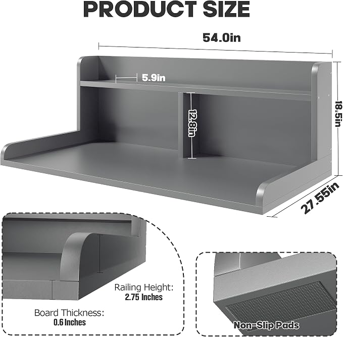 2-Tier Washer Dryer Countertop, 18.5" Raised Height Laundry Countertop - Image 6