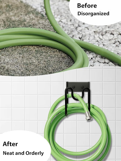 Metal Garden Hose Holder, Wall Mounted Water Hose Hanger, Solid Hose Hook - Image 4