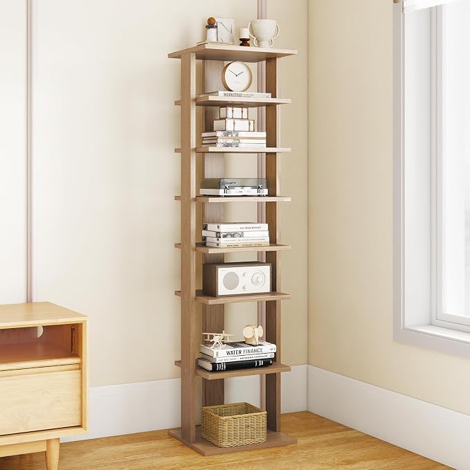 Tangkula 8-Tier Vertical Shoe Rack, Space-Saving Corner Shoe Organizer - Image 4