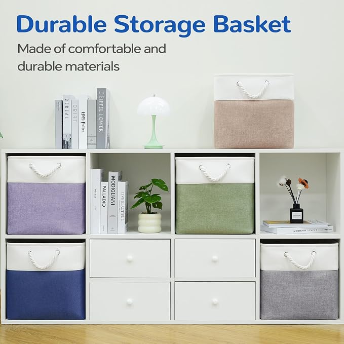 12x12 Inch Foldable Fabric Cube Storage Bins - Image 6