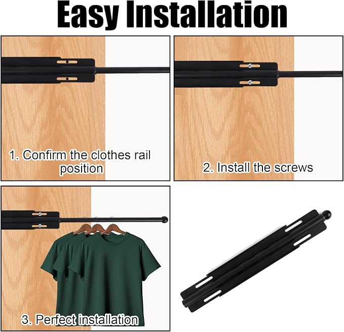 Valet Rod for Closet, Carbon Steel Extending Closet Valet Rod - Image 6