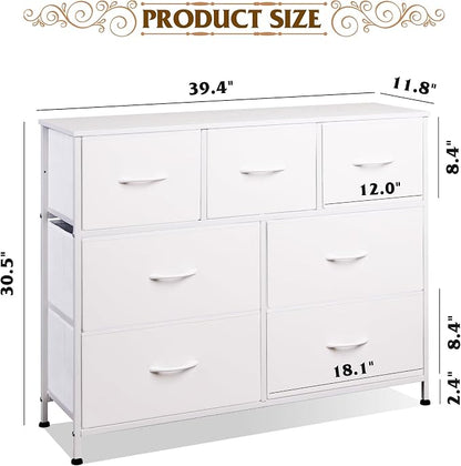 WLIVE Dresser for Bedroom, 7 Drawers, TV Stand, Fits TVs up to 45 inch - Image 3