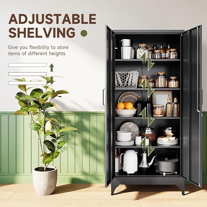 Letaya 71" H Metal Storage Cabinet - Image 5
