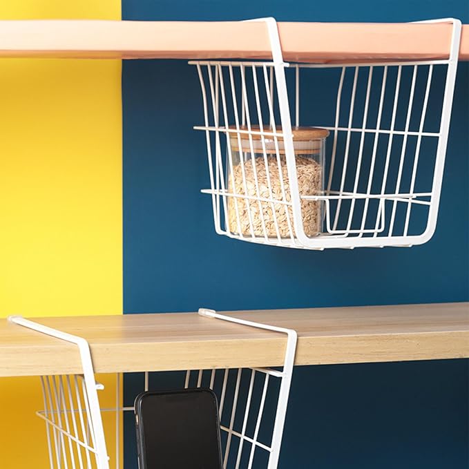 Fdit Metal Wire Rack Hanging Shelf, Under Cabinet Shelf Basket Organizer - Image 7