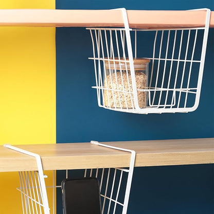Fdit Metal Wire Rack Hanging Shelf, Under Cabinet Shelf Basket Organizer - Image 7