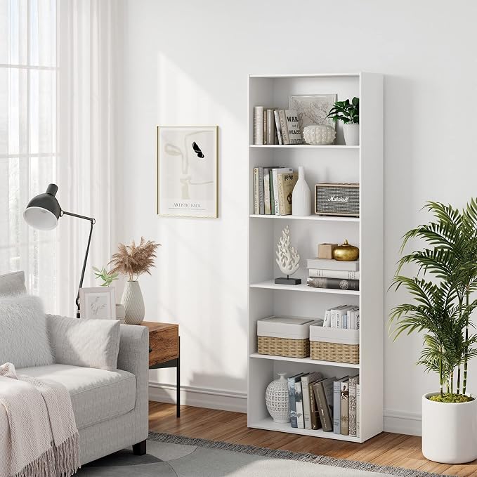 Tangkula 5-Tier Bookcase, 67” Tall Freestanding Bookshelf - Image 2