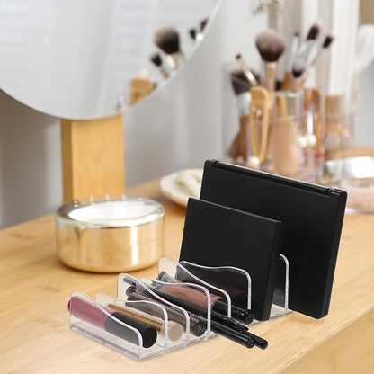 2pcs Divided Eyeshadow Palettes Organizer Stand Makeup Storage Rack - Image 4