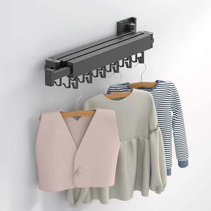 Clothes Drying Rack Wall Mounted, Laundry Rack Wall Wount, Drying Rack Clothing - Image 8