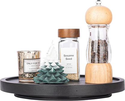 Wood Lazy Susan Organizer Kitchen Turntable - Image 6