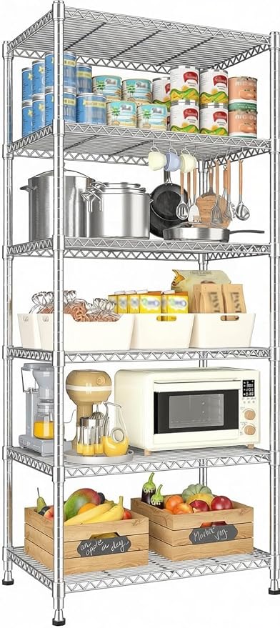 Xcity Storage Shelves, 6 Tier Heavy Duty Metal Shelving Unit, 2400 LBS by Unknown