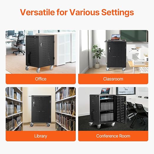 VEVOR Charging Cart, 32 Device Mobile Charging Station, Office and Classroom - Image 6