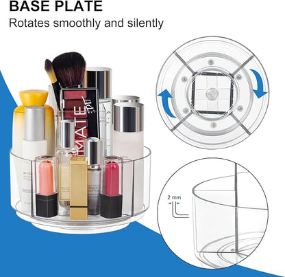360° Rotating Makeup Organizer Clear Turntable Lazy Susan Organizer - Image 3