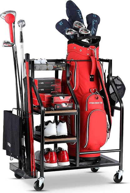 Golf Bags Storage Garage Organizer- Golf Bag Stand by FHXZH