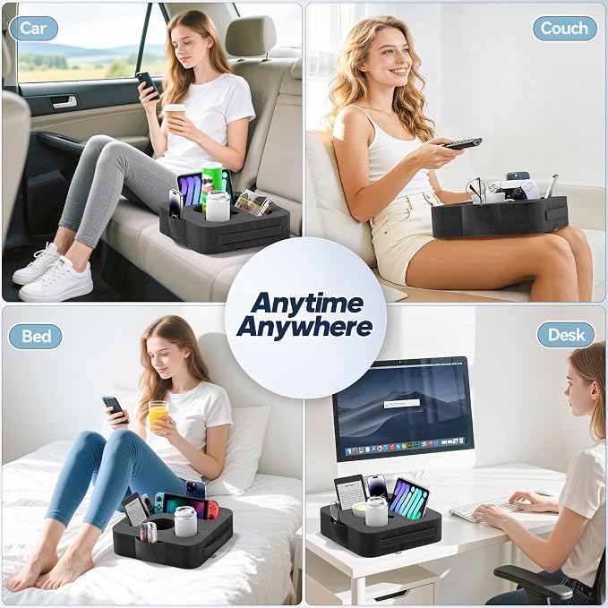 Couch Cup Holder Pillow, Sofa and Bed Organizer Caddy - Image 7