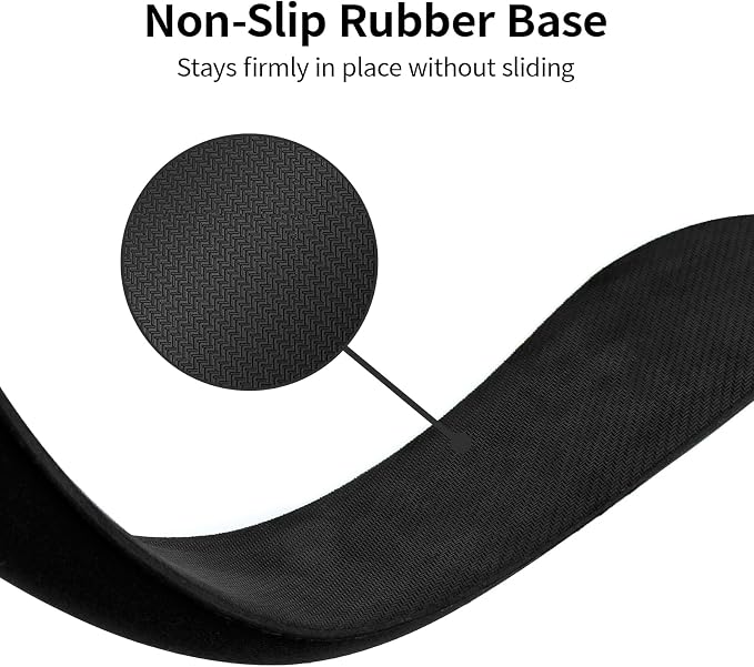 Bloss 2 Black Wrist Rest for Mouse & Keyboard, Ergonomic Wrist Support | Soft - Image 6