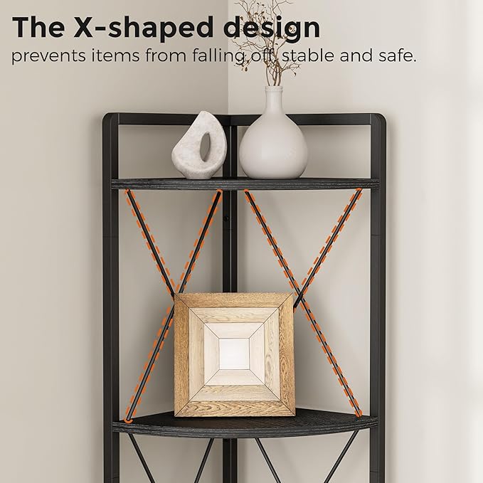 6 Tier Corner Shelf Stand, Plant Stand Display Shelf - Image 5