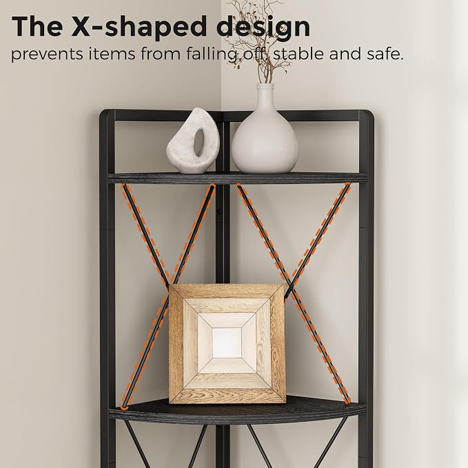 5 Tier Corner Shelf Stand, Plant Stand Display Shelf - Image 5