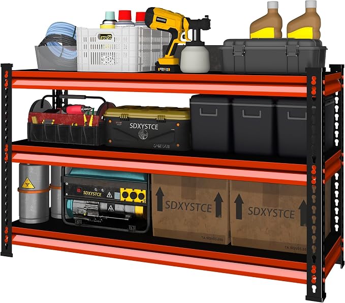 48" W Garage Shelving Heavy Duty, 1500LBS Loads Adjustable Garage Storage by SDXYSTCE