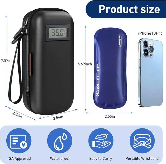 Insulin Cooler Travel Case, Portable Temperature Display Medicine Travel Cooler - Image 8