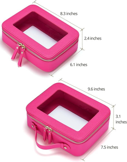 Popvibe Clear Makeup Bag Travel Cosmetic Case Transparent Toiletry Bag - Image 4