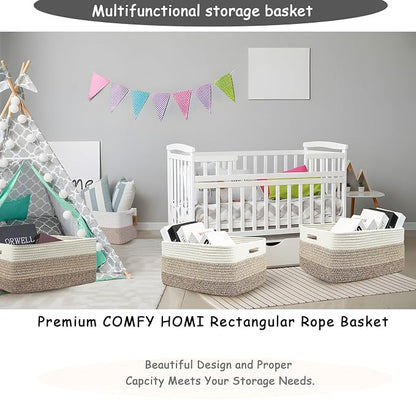 COMFY-HOMI 3 pcs Large Storage Baskets - Image 6