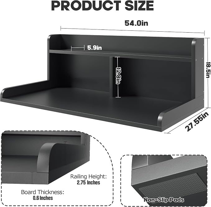 2-Tier Washer Dryer Countertop, 18.5" Raised Height Laundry Countertop - Image 6