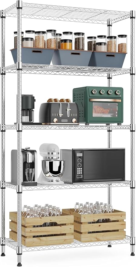Xcity Storage Shelves, 5 Tier Heavy Duty Metal Shelving Unit, 2000 LBS by Unknown