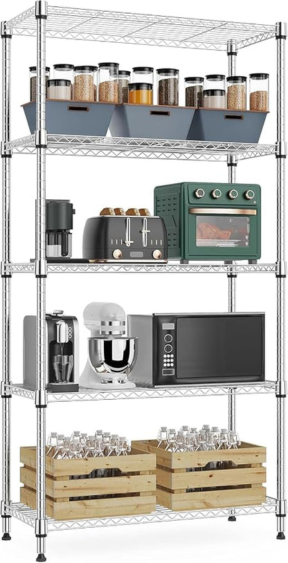 Xcity Storage Shelves, 5 Tier Heavy Duty Metal Shelving Unit, 2000 LBS by Unknown