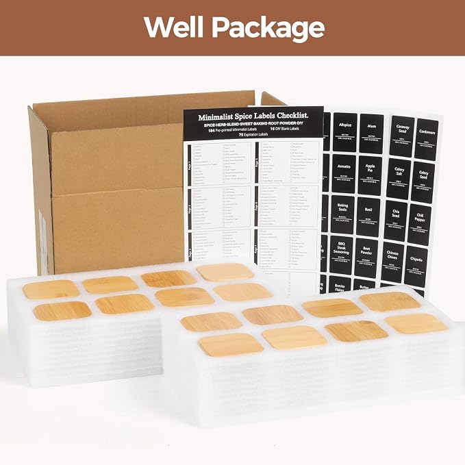 ComSaf Spice Jars with Labels 4 oz 6Pack, Small Spice Containers Starter Set - Image 9