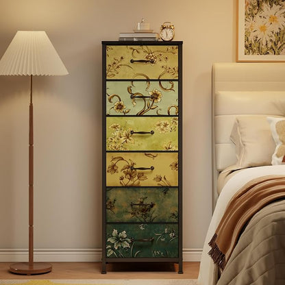 Furnulem Tall 6 Drawers Dresser - Image 4