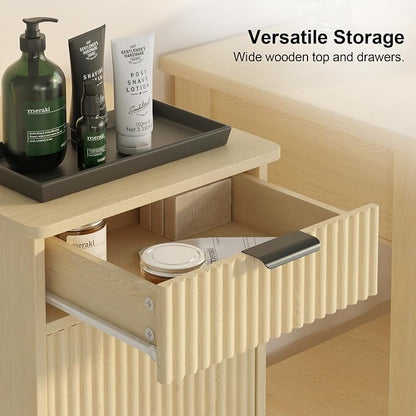 Natural Tilt Out Laundry Hamper Cabinet Hidden Laundry Hamper Cabinet - Image 6