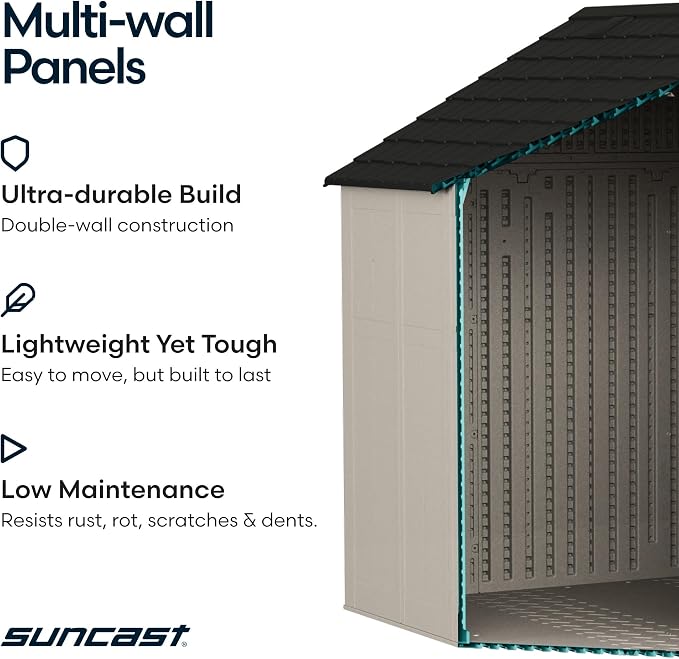 Suncast 8x10 Ft. Outdoor Storage Shed - Image 4