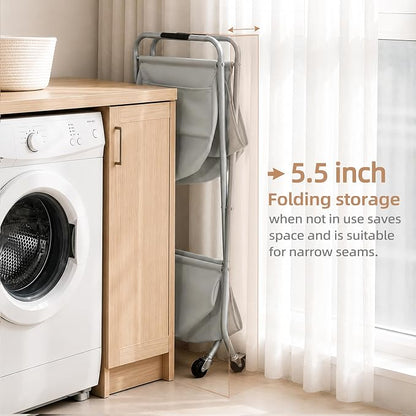 STORAGE MANIAC Collapsible Laundry Cart - Image 3