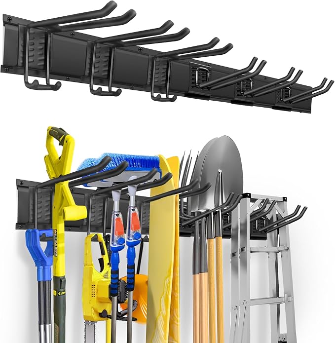 Garage Tool Organizer Wall Mount, Heavy Duty 48 Inches Garage Organization and by Unknown