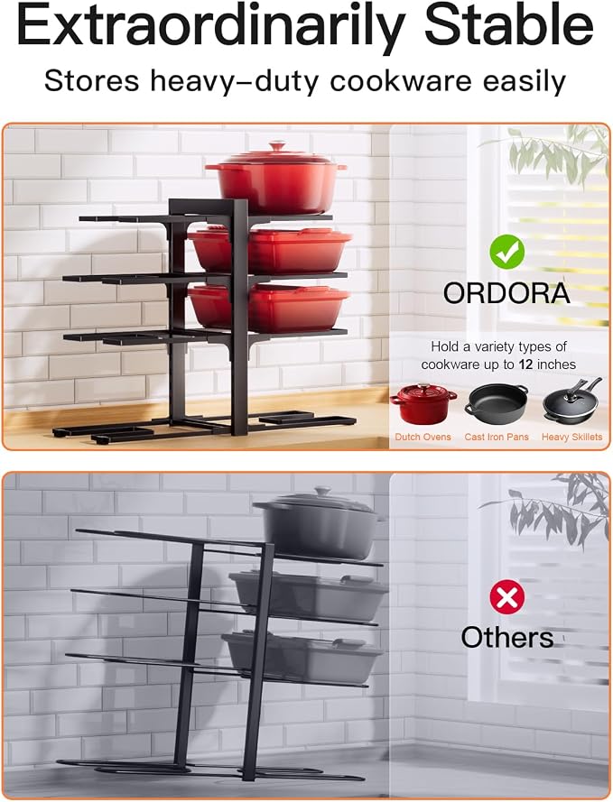 ORDORA Pots and Pans Organizer Rack - Image 6