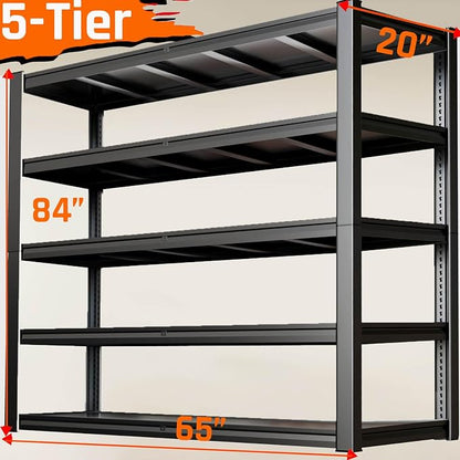 5 Tier Storage Shelves, Shelving Units Industrial Shelving - Image 3