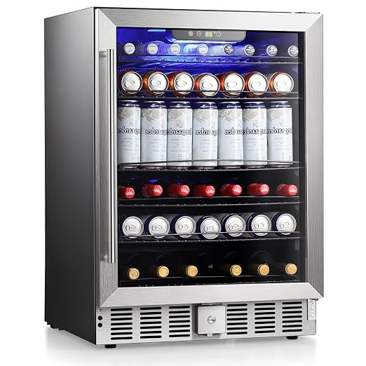COWSAR Wine Cooler Refrige ETL Approved 24inch Wine Fridge Freestanding or by COWSAR