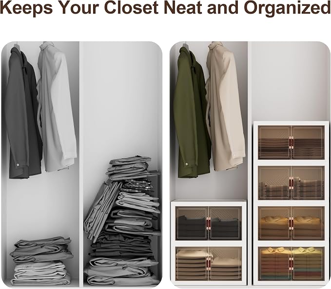 JOYMOOP Foldable Storage Cabinet Top Cover, Fits XL Storage Boxes, Dustproof - Image 4