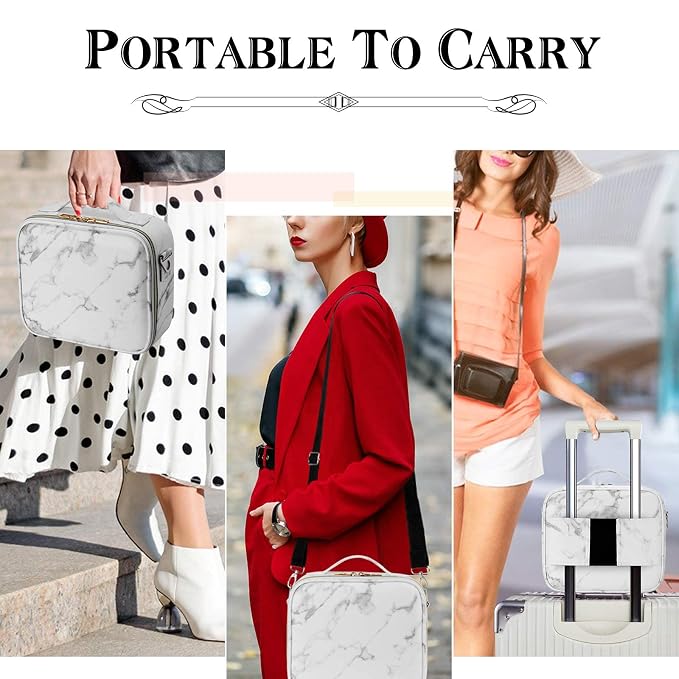 gzcz Travel Makeup Bag, Professional Cosmetic Bags - Image 5