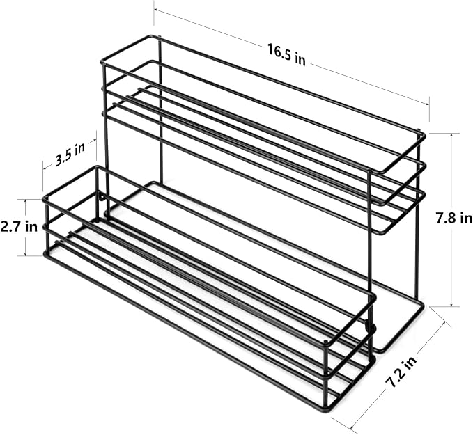 10 Bottle Capacity Coffee Syrup Organizer 2 Tier Coffee Syrup Stand Shelf - Image 3