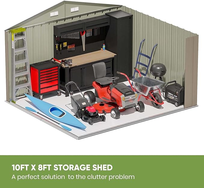 Patiowell 10 x 8 FT Outdoor Storage Shed - Image 6