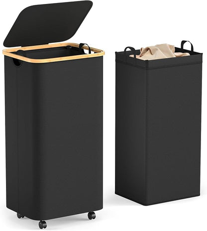 Yecaye 100L Large Capacity Laundry Hamper – Foldable Rolling Laundry Basket by Yecaye