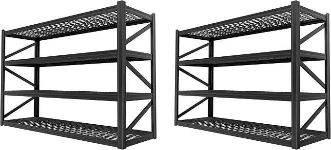 8000 LBS Heavy Duty Garage Shelving, Adjustable Steel Shelving Unit Holds 2000 by LIJIUHOME