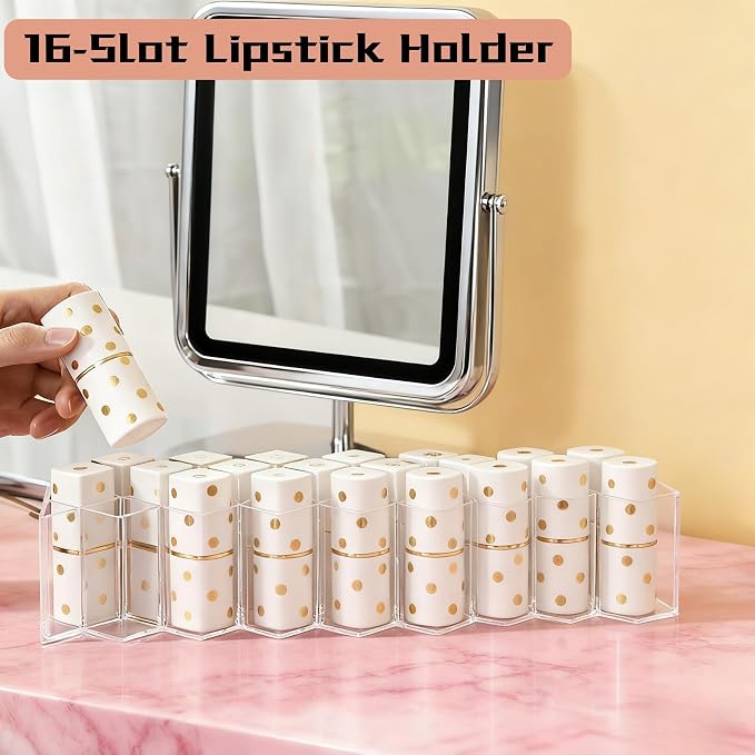 Lipstick Organizer Holder 16 Spaces Fish Shape Cosmetic Lip Gloss Organizer - Image 3